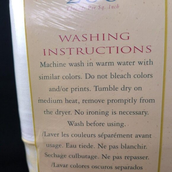 Westpoint Stevens Twin Flat Sheet Yellow Gingham Blend Cottagecore‎ Vtg New READ - Picture 4 of 10